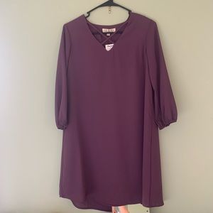 Purple long sleeve dress